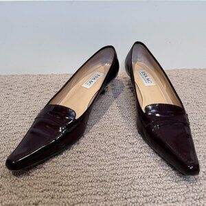 Isaac Mizrahi | Loafer Kitten Heel Pump | Vero Cuoio Patent Leather | Brown